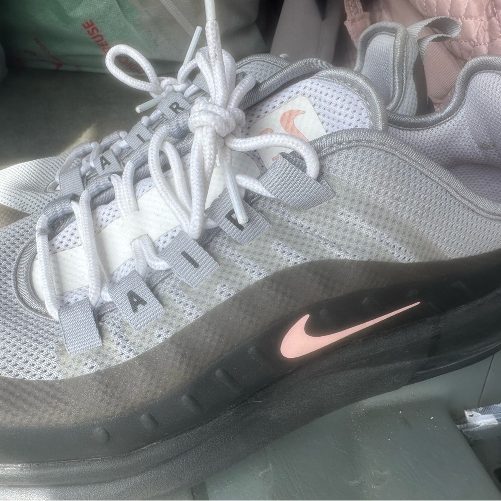 Nike Air Max Gray and Pink Sneakers